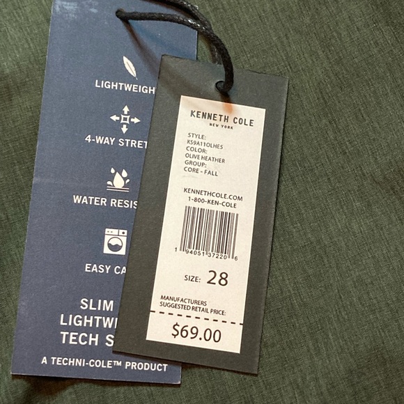 Kenneth Cole Men’s Slim Fit Tech Shorts - Picture 8 of 9